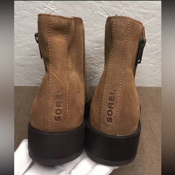 Sorel Emelie II Zip Women's Ankle Boots Brown Waterproof Leather Side Zip Size 7 - Picture 10 of 15